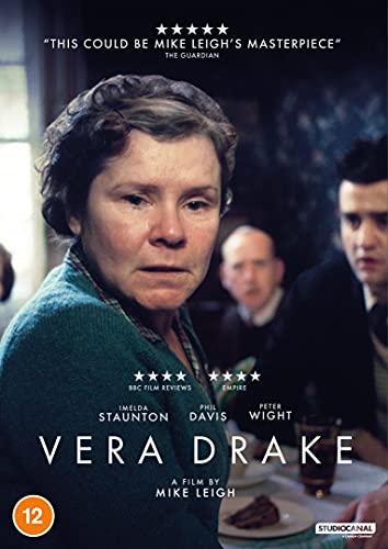 DVD cover for "Vera Drake" featuring Imelda Staunton in a green sweater.