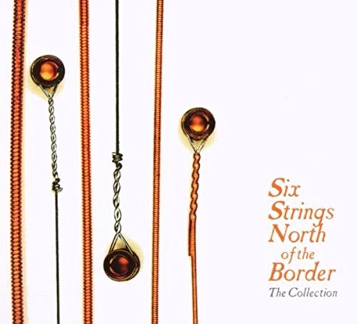 "CD cover featuring six guitar strings and orange text on a white background."