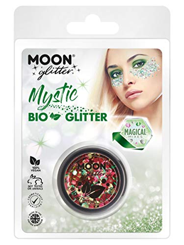 Smiffys Moon Glitter Mystic Bio Chunky Glitter, Mixed Colo
