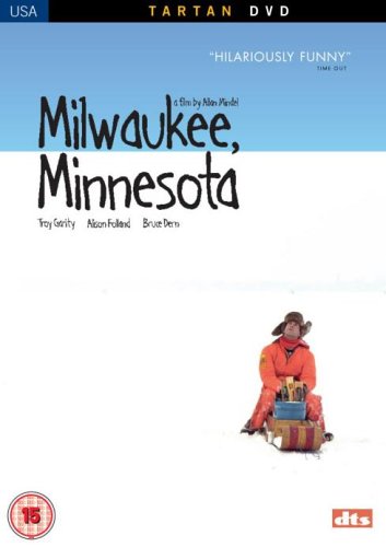 DVD cover for "Milwaukee, Minnesota" featuring a man in winter clothing.