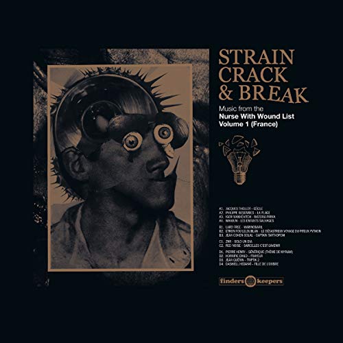 Vinyl record cover with a sepia-toned illustration of a face with goggles.