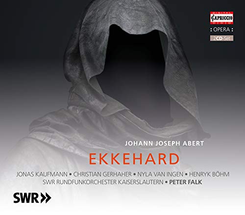CD cover for Johann Joseph Abert’s opera “Ekkehard,” featuring a hooded figure.
