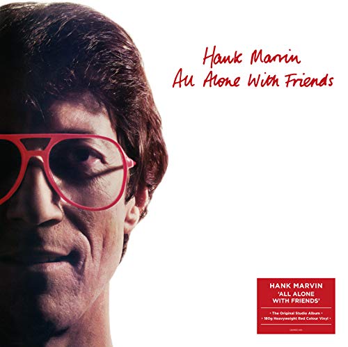 Hank Marvin album cover featuring a close-up of the musician in red sunglasses.