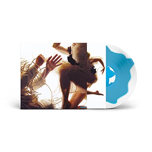 Vinyl record and album cover featuring figures in dynamic poses.