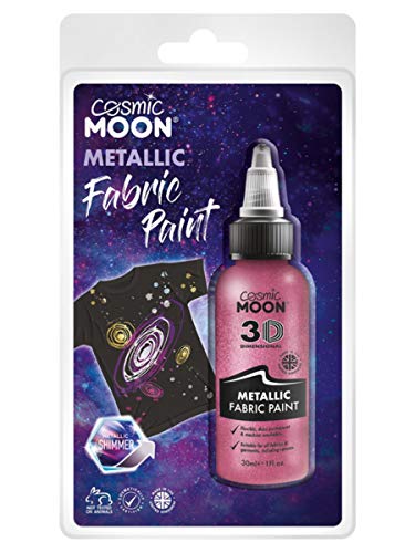 Cosmic Moon Metallic Fabric Paint Pink