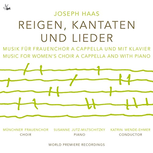 CD cover for Joseph Haas choral works, with musical staff illustration.