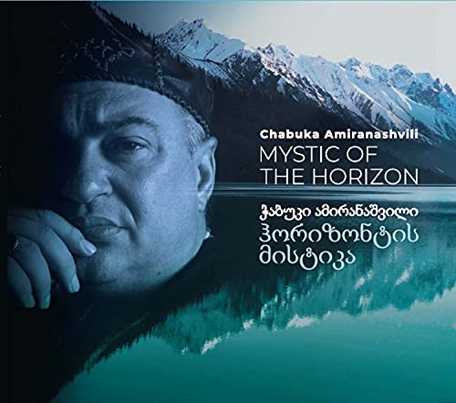 CD cover featuring a portrait of Chabuka Amiranashvili with a mountain backdrop.