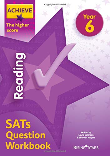 The image shows a purple workbook cover with a large star and "Reading" written vertically.