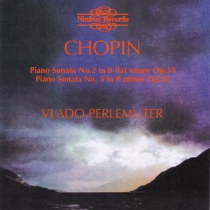CD cover for Chopin piano sonatas performed by Vlado Perlemuter, featuring a cloudy landscape.