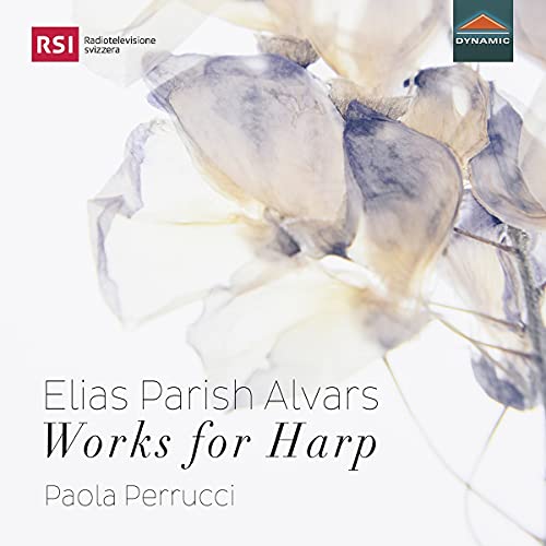 CD cover with abstract floral image and text: “Elias Parish Alvars.”