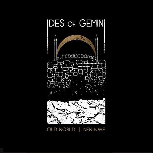 "Album cover with medieval castle illustration and 'Ides of Gemini' title on black background."