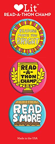 Read-a-thon 3 Badge Set: LoveLit Button Assortment