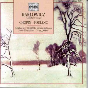 CD cover with winter landscape and text box featuring artist and song information.