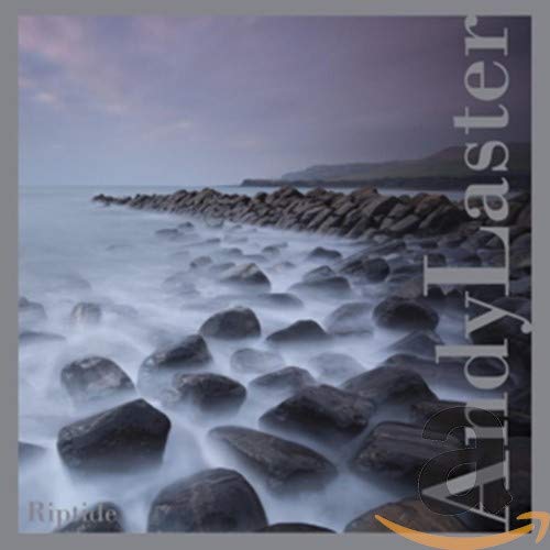 CD cover for Andy Laster’s “Riptide,” featuring a seascape and portrait.