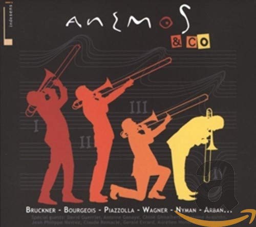 CD cover: silhouettes of four trombone players in orange and yellow.