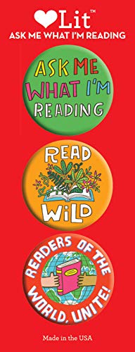 Ask Me What I'm Reading 3 Badge Set: LoveLit Button Assortment