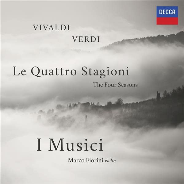 CD cover for Vivaldi’s “The Four Seasons” by I Musici, misty landscape.