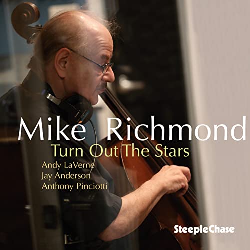 Album cover of Mike Richmond playing a double bass whilePS wearing headphones.