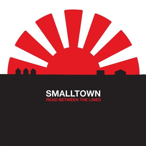 Red sunburst over a silhouetted town, with album title "Smalltown".