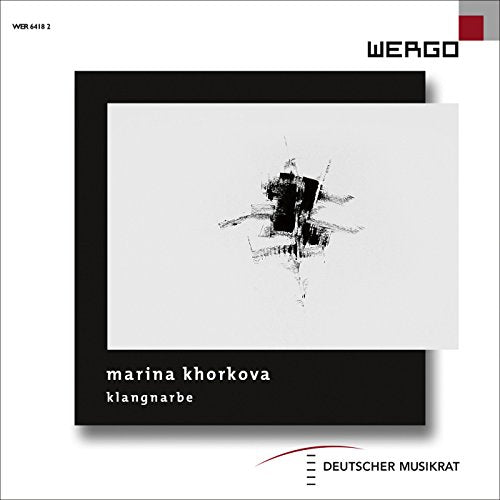 "CD cover with black and white abstract design, artist and title text."
