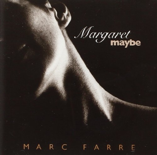Black and white CD cover featuring a woman’s face and the title “Margaret maybe”.