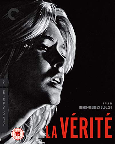 Black and white film cover featuring a woman's face with red title text.