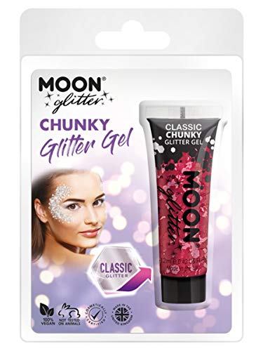Moon Glitter Classic Chunky Glitter Gel Red