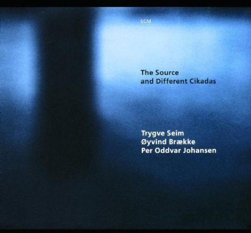 "Blue-toned album cover with 'The Source and Different Cikadas' title and artist names."