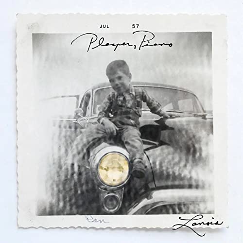 CD cover: vintage photo of a boy with a classic car.