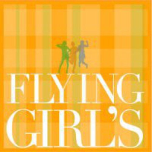 CD cover with silhouettes of running girls and orange grid background.