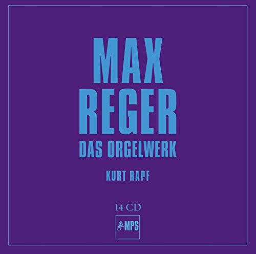 Purple CD box set cover with blue text, featuring "MAX REGER" and "14 CD".
