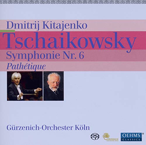 CD cover for Tchaikovsky’s Symphony No. 6, featuring conductor portraits.