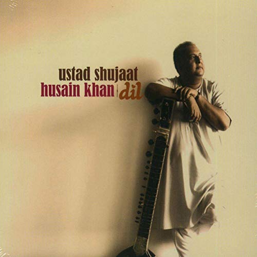 Shujaat Husain Khan portrait with sitar, album cover for "Dil".
