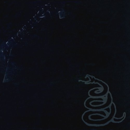 Metallica album cover: dark background with a coiled snake and band logo.