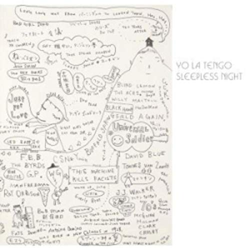 Yo La Tengo “Sleepless Night” vinyl cover: hand-drawn collage with text.