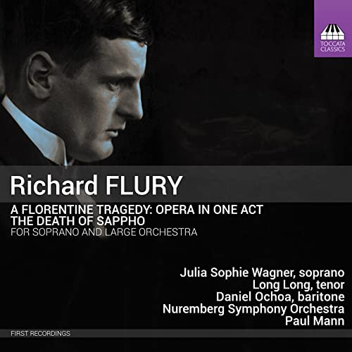CD cover for opera “Richard Flury: A Florentine Tragedy” with portrait.