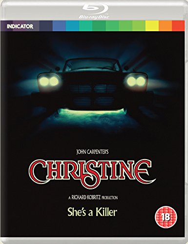 Christine" Blu-ray cover: a red 1958 Plymouth Fury in the dark.