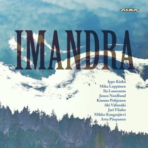 "Album cover with 'Imandra' title, names, and snowy mountain landscape."