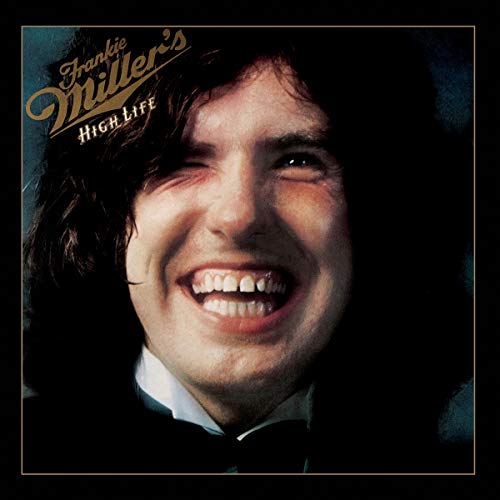 Frankie Miller’s “High Life” CD cover featuring a smiling man in a suit.