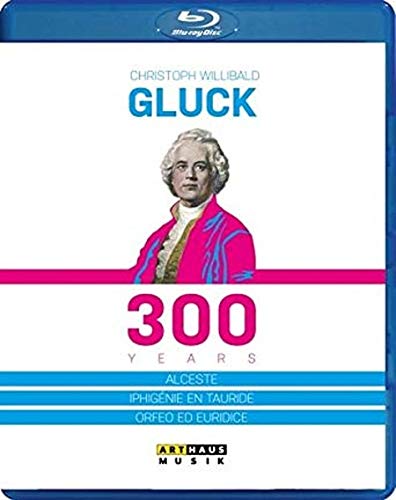 Blu-ray case with portrait of Christoph Willibald Gluck in pink coat.