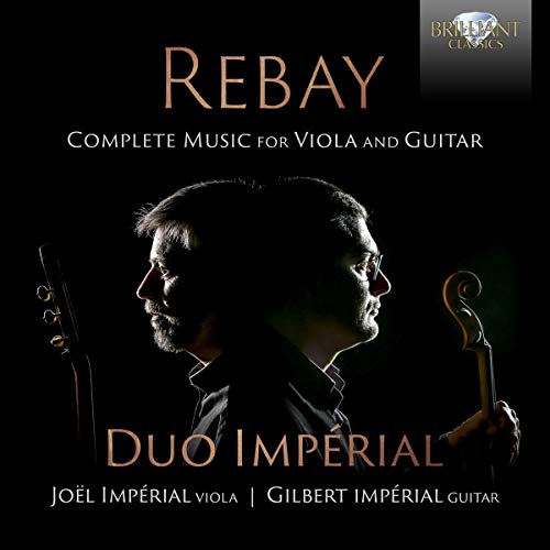 CD cover for "Rebay" featuring portraits of two musicians with instruments.