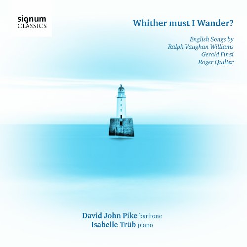 CD cover: lighthouse in a blue sea, text naming composers and performers.