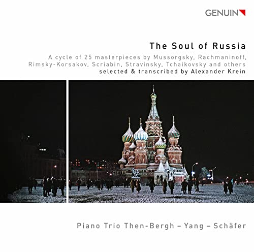 CD cover featuring Saint Basil’s Cathedral in a snowy Russian landscape.