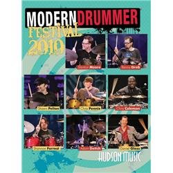 "Two DVDs with a cover featuring 8 drummers and 'Modern Drummer Festival 2010' text."