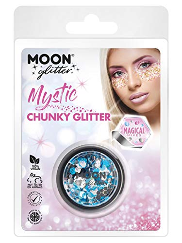 Smiffys Moon Glitter Mystic Chunky Glitter, Mixed Colours