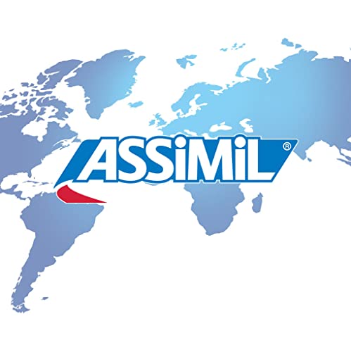 Assimil language learning CD cover with a world map background.