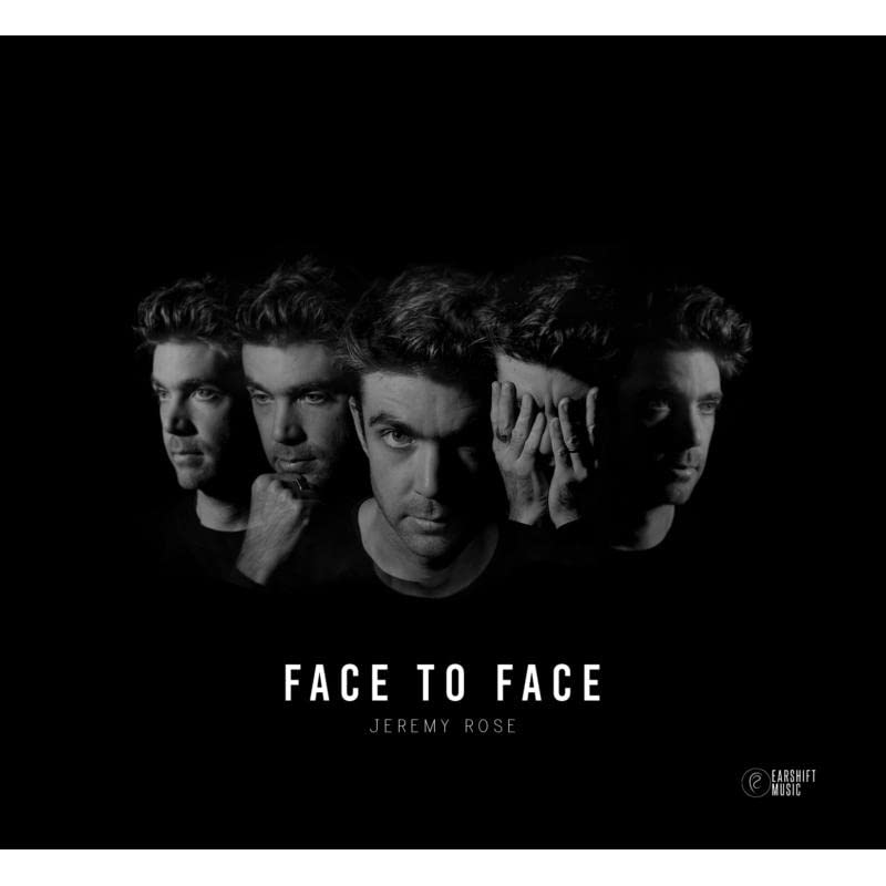 Black and white CD cover featuring four images of Jeremy Rose’s face.