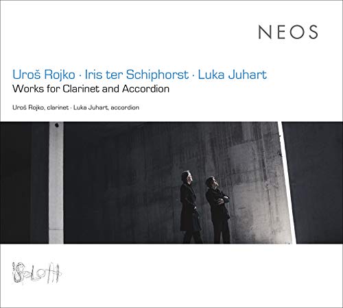 CD cover with two musicians in black, white background, and "NEOS" logo.