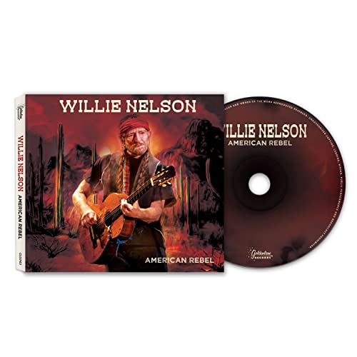 Willie Nelson album cover and CD, featuring a desert landscape.
