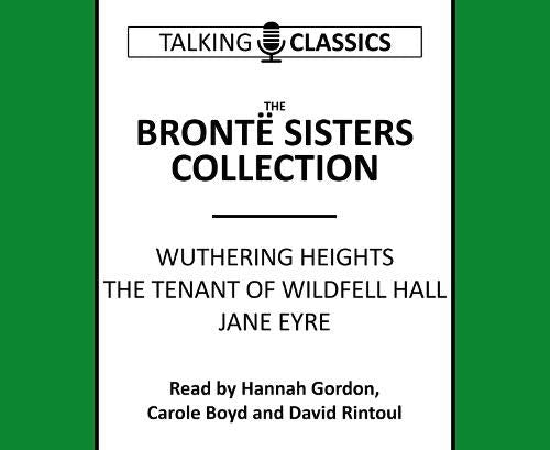 Three classic novels on a single audiobook with Victorian-era inspired cover design and female silhouettes.